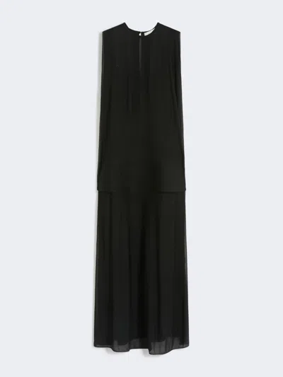 Max Mara Long, Viscose Jersey Dress In Black