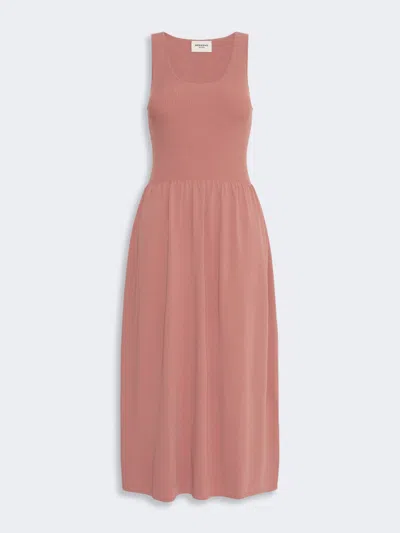 Max Mara Long Viscose Yarn Dress In Pink