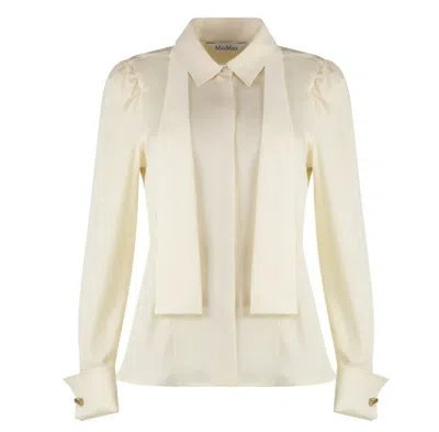 Max Mara Long-sleeve Shirt In White