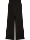 Max Mara Long Wide-leg Trousers With Tailored Fit And Side Pockets In Black