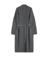 Max Mara Long Wool Cashmere Cardigan In Black