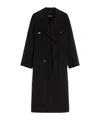 Max Mara Long Wool Coat In Black