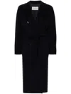 Max Mara Long Wool Coat In Blue