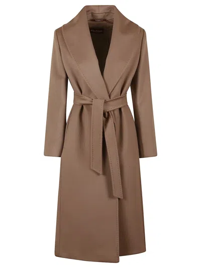 MAX MARA MAX MARA LONG WOOL COAT WITH BELTED WAIST