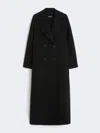Max Mara Double-breasted Coat In Wool And Alpaca In Black