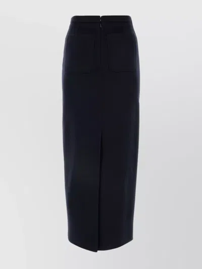 MAX MARA LONG WOOL SKIRT BACK SLIT