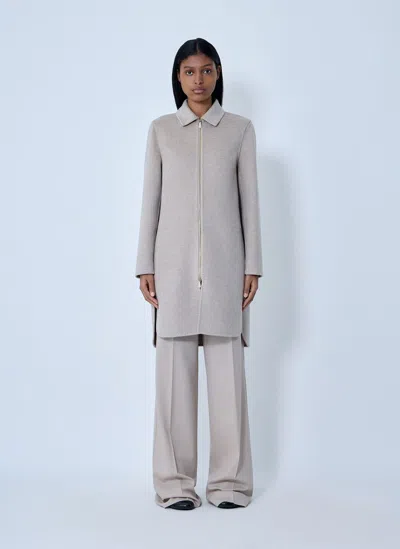 Max Mara Longline Cashmere Coat In Multi