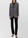 Max Mara Longline Jacket Flap Pockets In Gray