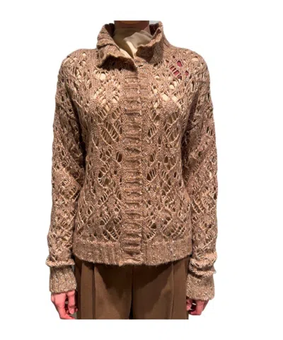 Max Mara Long-sleeve Cardigan In Brown