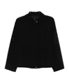 Max Mara Flap-pocket Zip-up Jacket In Black