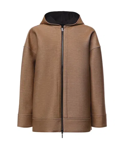 Max Mara Long-sleeve Casual Jacket In Brown
