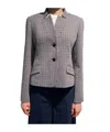 Max Mara Houndstooth Stand Collar Jacket In Gray