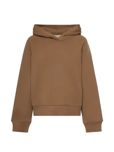 Max Mara Long-sleeve Hoodie In Brown