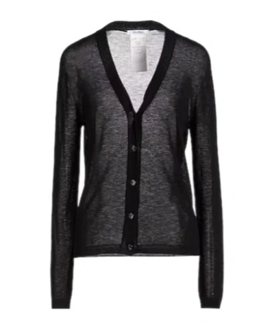 Max Mara Long-sleeve Knit Sweater In Black