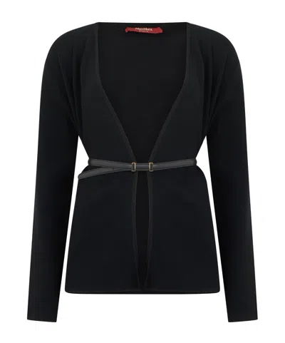 Max Mara Long-sleeve Knit Top In Black