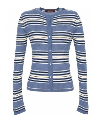 Max Mara Long-sleeve Knit Top In Blue