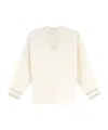Max Mara Mxmundici Wool Blend Sweater In White