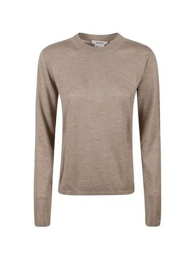 Max Mara Long-sleeve T-shirt In Nude