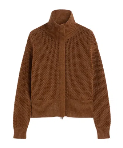 Max Mara Long-sleeved Cardigan In Brown