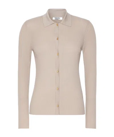 Max Mara Long-sleeved Cardigan In Neutral