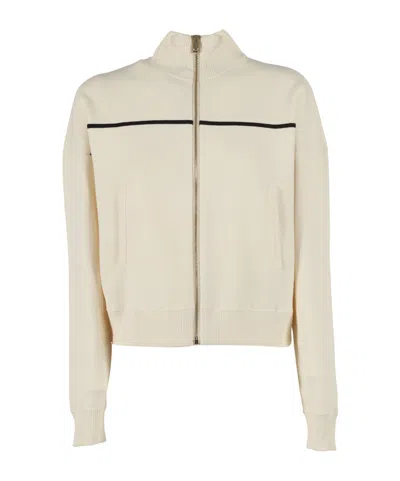 Max Mara Long-sleeved Cardigan In White