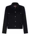 Max Mara Long-sleeved Casual Jacket In Black