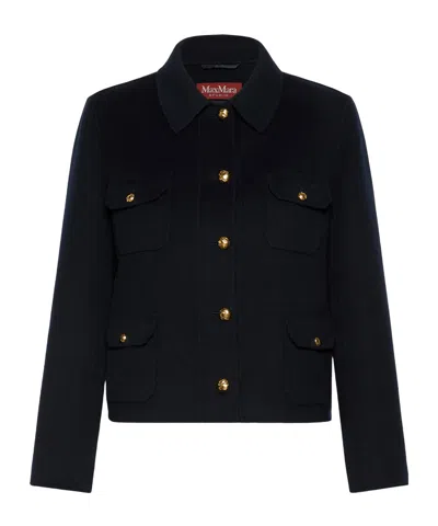 Max Mara Long-sleeved Casual Jacket In Black