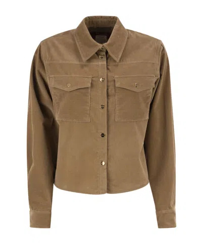 Max Mara Long-sleeved Casual Jacket In Brown