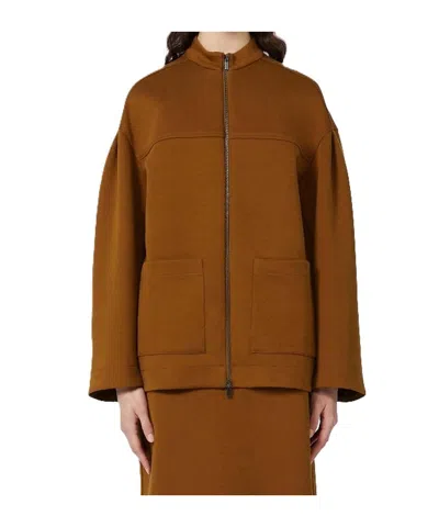 Max Mara Long-sleeved Casual Jacket In Transparent