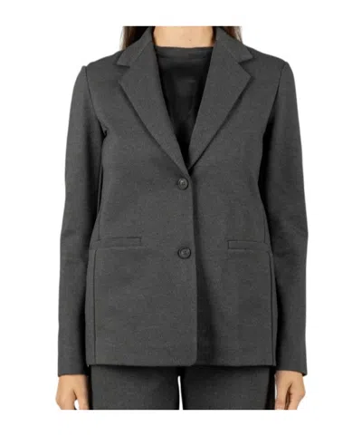Max Mara Long-sleeved Casual Jacket In Gray