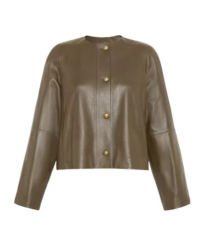 Max Mara Long-sleeved Casual Jacket In Green