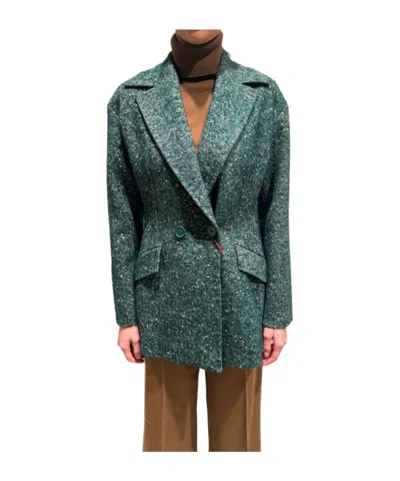 Max Mara Long-sleeved Casual Jacket In Green