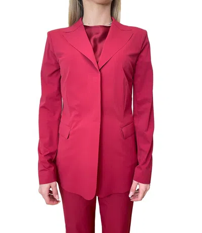 Max Mara Long-sleeved Casual Jacket In Red