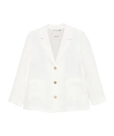Max Mara Long-sleeved Casual Jacket In White