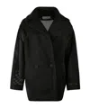 Max Mara Long-sleeved Coat In Black