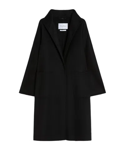 Max Mara Long-sleeved Coat In Black