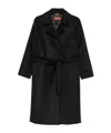 Max Mara Long-sleeved Coat In Black