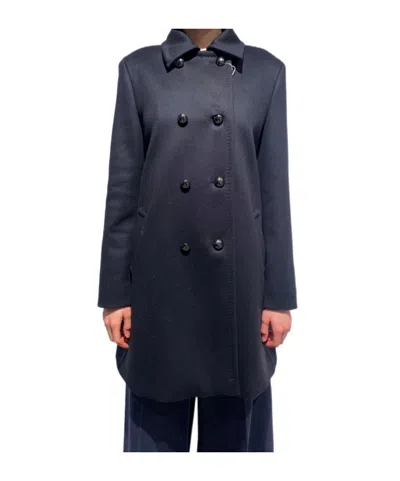 Max Mara Long-sleeved Coat In Black