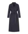 Max Mara Long-sleeved Coat In Black
