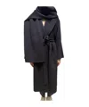 Max Mara Long-sleeved Coat In Black