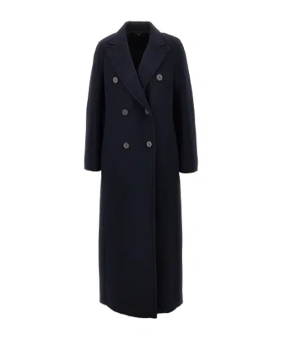 Max Mara Long-sleeved Coat In Black