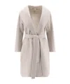 Max Mara Long-sleeved Coat In Brown