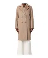 Max Mara Long-sleeved Coat In Brown