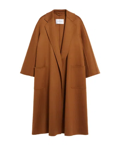 Max Mara Long-sleeved Coat In Brown