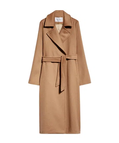 Max Mara Long-sleeved Coat In Brown