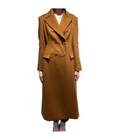 Max Mara Long-sleeved Coat In Brown