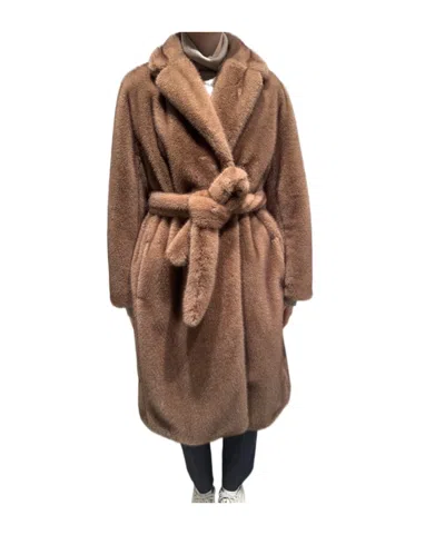 Max Mara Long-sleeved Coat In Brown