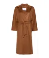 Max Mara Long-sleeved Coat In Brown