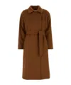 Max Mara Long-sleeved Coat In Brown