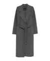 Max Mara Long-sleeved Coat In Gray